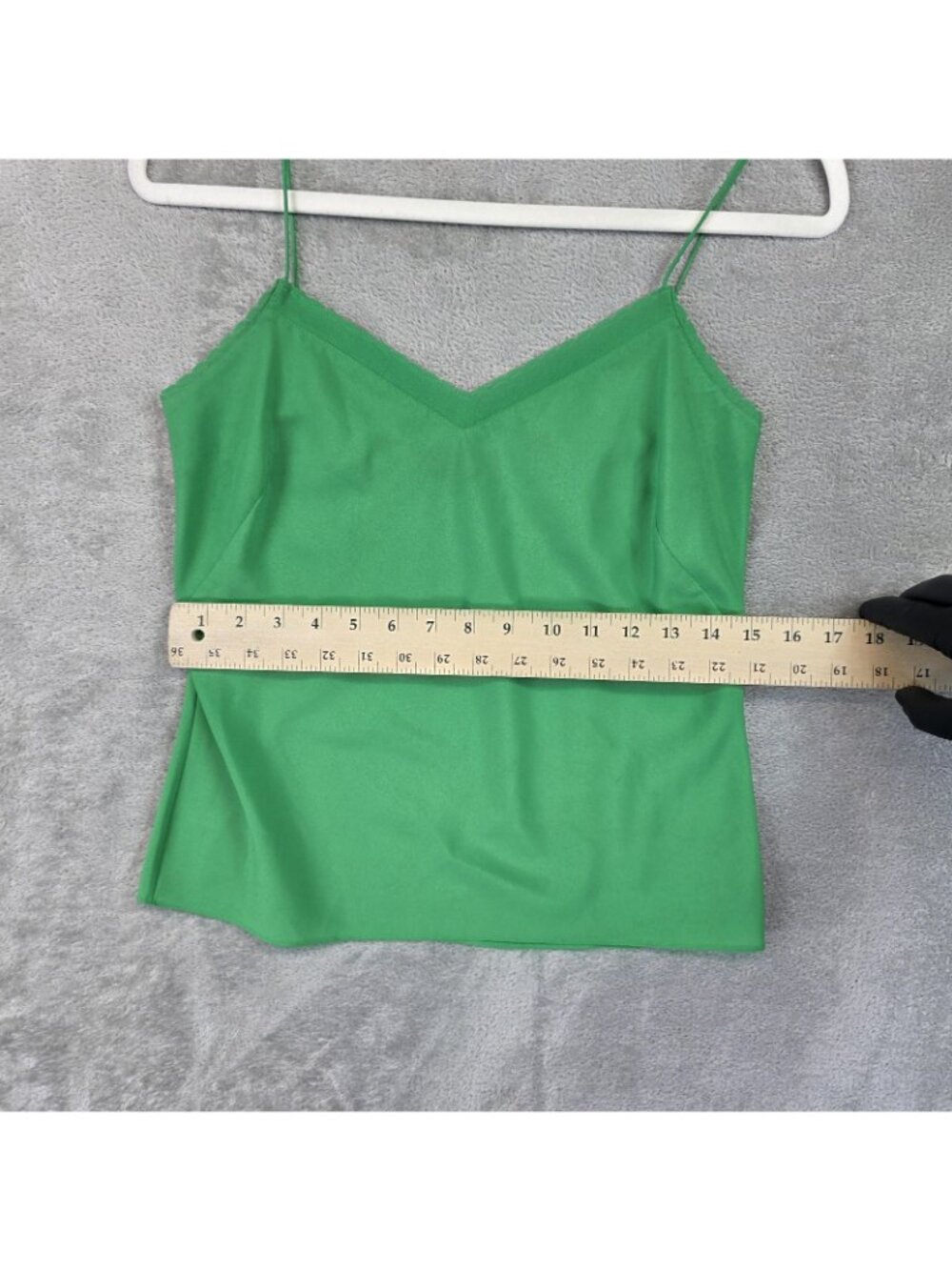 Ted Baker Tank Top Womens S Green V Neck Sleeveless Solid Woven Camisole Summer - Picture 7 of 8